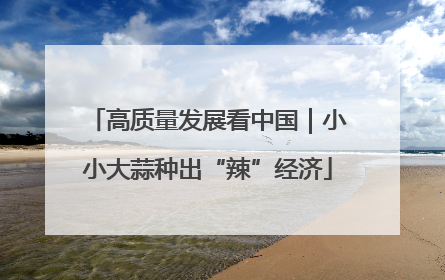 高质量发展看中国｜小小大蒜种出“辣”经济