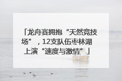 龙舟赛拥抱“天然竞技场”，12支队伍枣林湖上演“速度与激情”