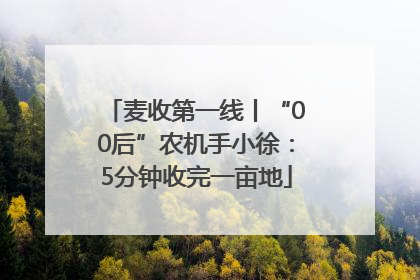 麦收第一线丨“00后”农机手小徐：5分钟收完一亩地