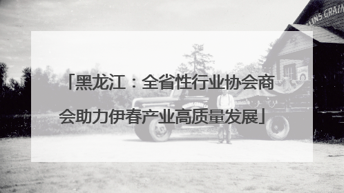 黑龙江：全省性行业协会商会助力伊春产业高质量发展