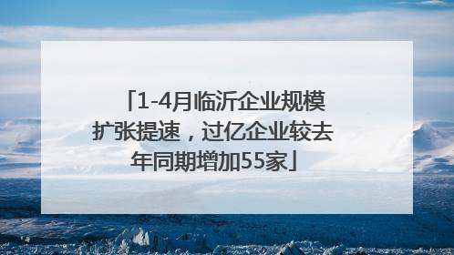 1-4月临沂企业规模扩张提速，过亿企业较去年同期增加55家