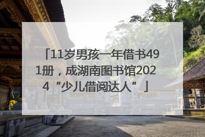11岁男孩一年借书491册，成湖南图书馆2024“少儿借阅达人”