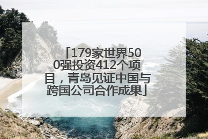 179家世界500强投资412个项目，青岛见证中国与跨国公司合作成果