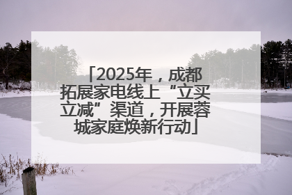 2025年，成都拓展家电线上“立买立减”渠道，开展蓉城家庭焕新行动
