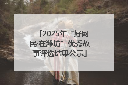 2025年“好网民·在潍坊”优秀故事评选结果公示