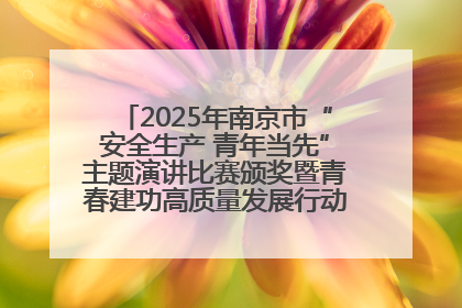 2025年南京市“安全生产 青年当先”主题演讲比赛颁奖暨青春建功高质量发展行动出征仪式举行