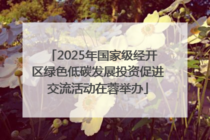 2025年国家级经开区绿色低碳发展投资促进交流活动在蓉举办