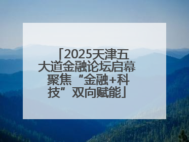 2025天津五大道金融论坛启幕 聚焦“金融+科技”双向赋能