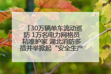 30万辆单车流动巡防 1万名电力网格员精准护家 湖北消防多措并举掀起“安全生产月”宣传热潮