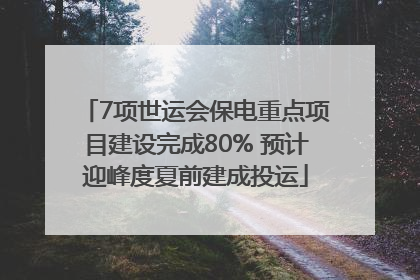 7项世运会保电重点项目建设完成80% 预计迎峰度夏前建成投运