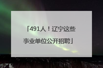 491人！辽宁这些事业单位公开招聘