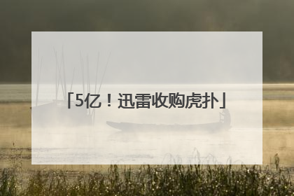 5亿！迅雷收购虎扑
