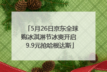 5月26日京东全球购冰淇淋节冰爽开启 9.9元抢哈根达斯