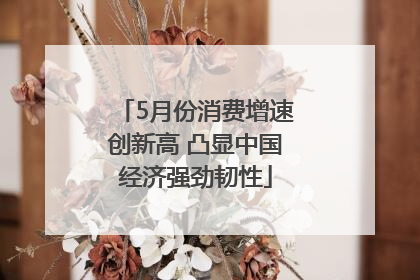 5月份消费增速创新高 凸显中国经济强劲韧性