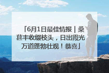 6月1日最佳情报｜桑葚丰收缀枝头，日出霞光万道蓬勃壮观！恭喜