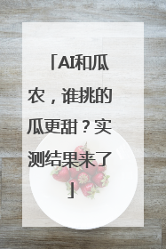 AI和瓜农，谁挑的瓜更甜？实测结果来了
