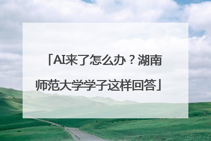 AI来了怎么办？湖南师范大学学子这样回答