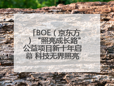 BOE（京东方）“照亮成长路”公益项目新十年启幕 科技无界照亮美好未来
