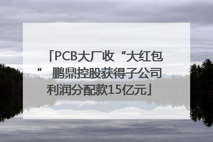 PCB大厂收“大红包” 鹏鼎控股获得子公司利润分配款15亿元
